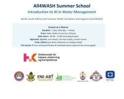 All4WASH Summer School Introduction to AI in Water Management Course Outline