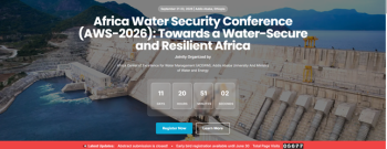 AWS-2026: Africa Water Security Conference Approaches